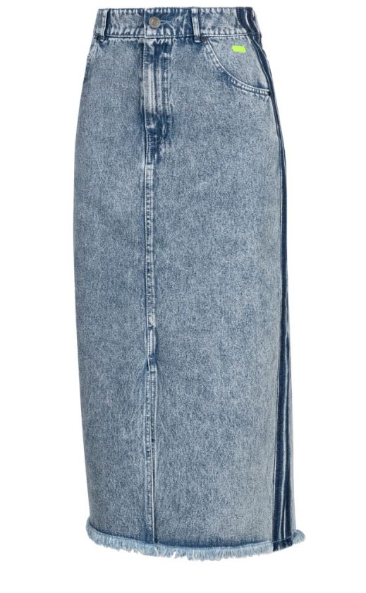 Adidas Original x Kseniaschnaider Jeans Maxirock: Stil & lässiger Komfort
