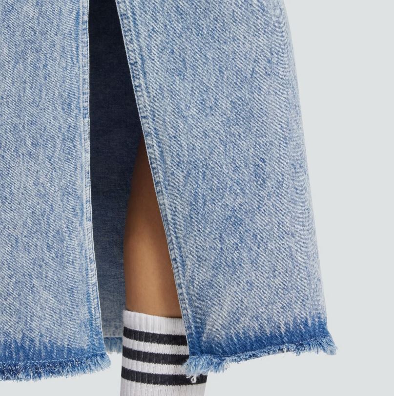 Adidas Original x Kseniaschnaider Jeans Maxirock: Stil & lässiger Komfort